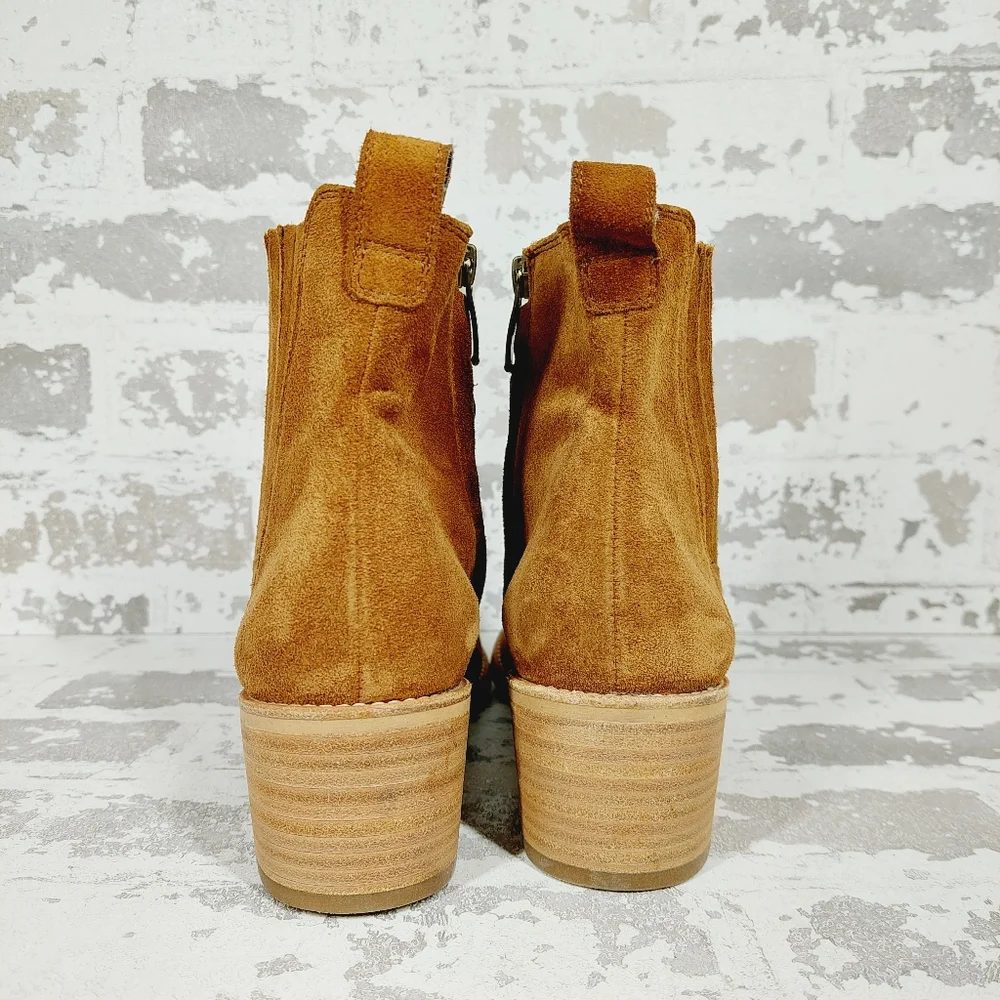 NEW Paul Green Women’s Sante Tan Suede Leather Side Zip Ankle Bootie B525 - Picture 6 of 11
